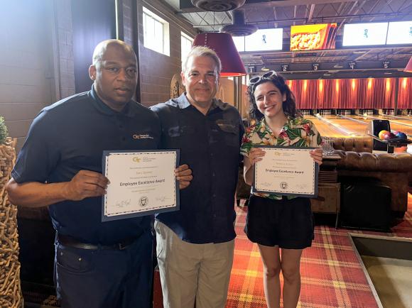 Gary Spinner and Rebecca Grieco received the first IMS employee excellence awards